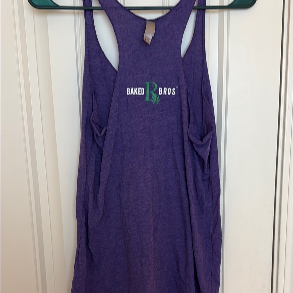 JAKS Cannabis Purple Sleeveless Tank Top - Picture 3 of 4